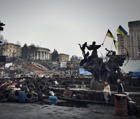 Center of Kyiv in revolution